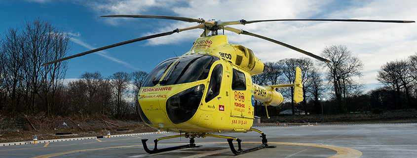 Yorkshire air ambulance helicopter