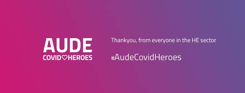 AUDE Covid Heroes banner