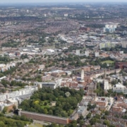 Aerial view of University of Leeds campus
