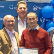 Security team receiving their SafeZone award