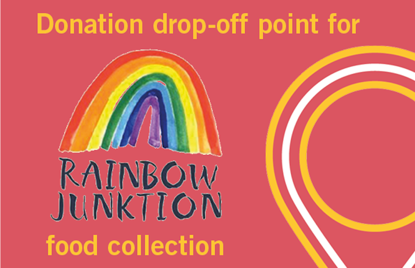 Donation drop off point for Rainbow Junktion food collection